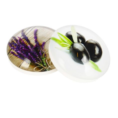 Magnesy Magnet Oliwka/Lawenda, 2szt 3.5cm - 2